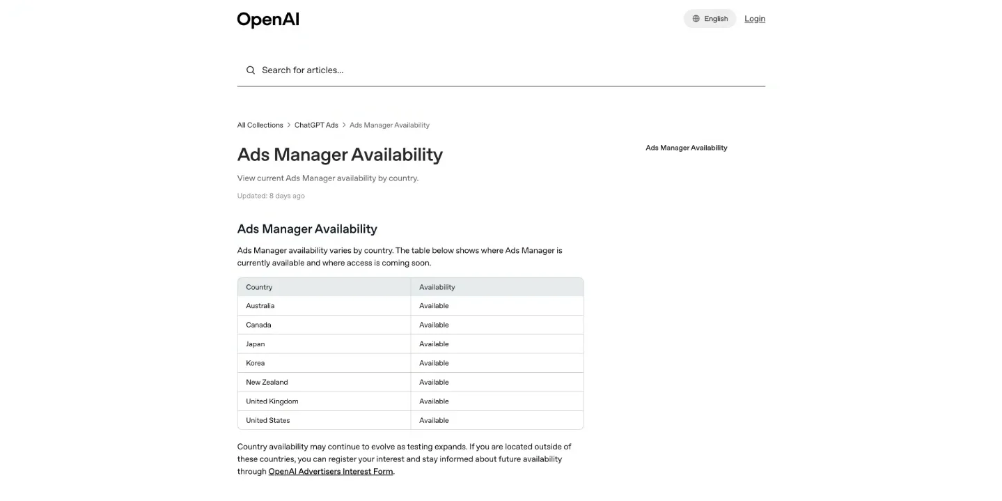 OpenAI's availability table